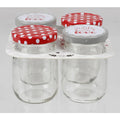 Omega 8x Einmachgläser 200ml Set 4er Vorrat Einwecken Konserven Gurken Schraubdeckel