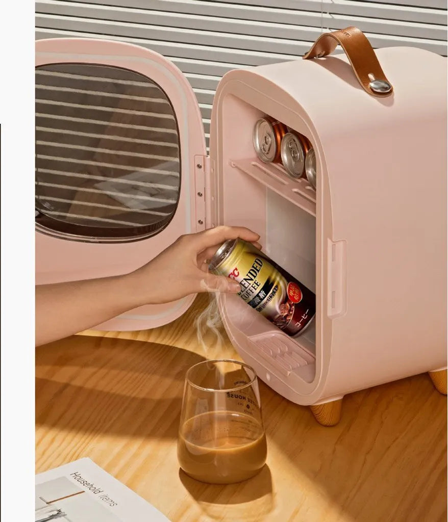  Baseus Mini Beauty Kühlschrank Für Kosmetik Reisekühlschrank Mit Heizung 8l 220V EU / 12V Weiß