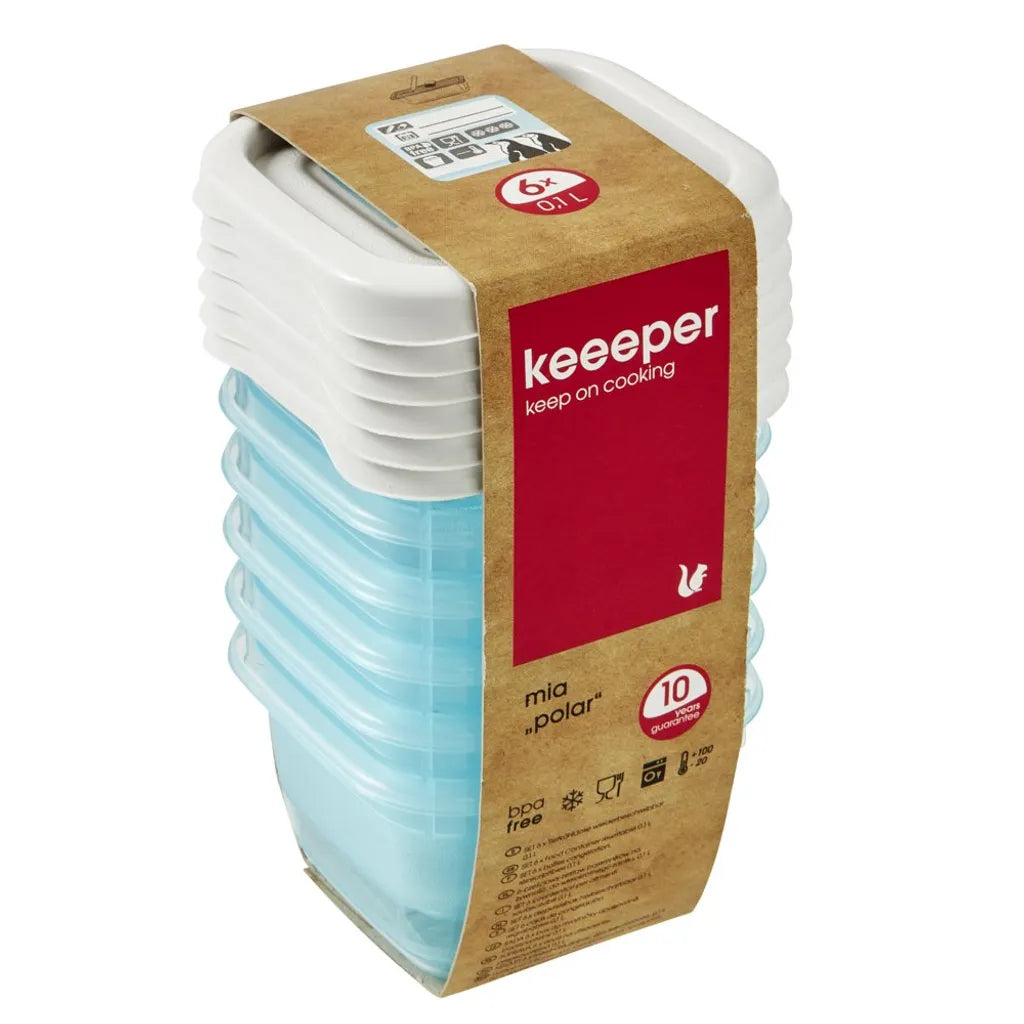  Keeeper Gefrierdose "mia Polar" 90 Ml Eckig 6er Set