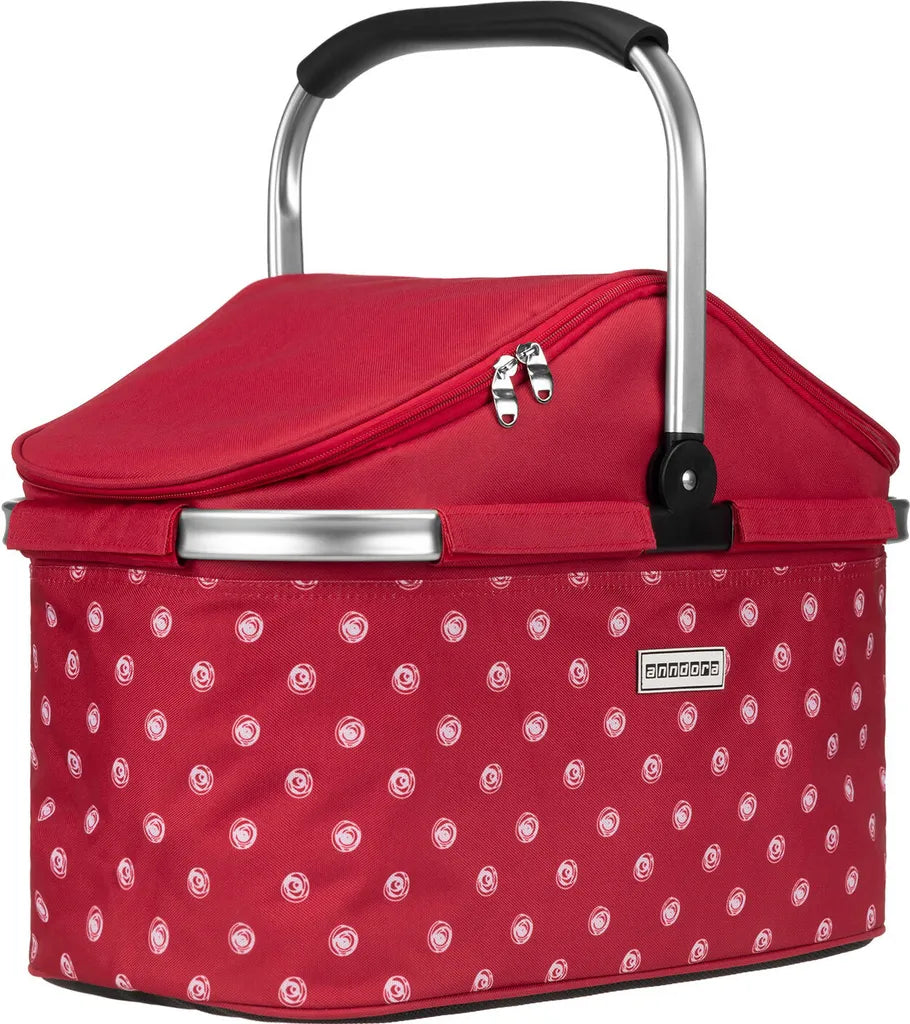  Kühlkorb 25 Liter Rot Weiß - Rot Weiß Gepunktet