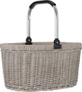  Einkaufskorb Nachhaltig Stabil Natur - Weide 22 L Beige 46,5 X 31 X 29 Cm - Grau