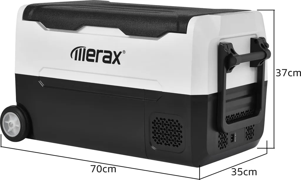  Merax Elektrisch Kühlbox Mit Kompressor 31.5L Schwarz, Mini Kühlschrank Tragbar Kühlleistung Bis -20° C, Gefrierbox 12/24 V Und 230 V Für Büro, Auto, Camping, Garten
