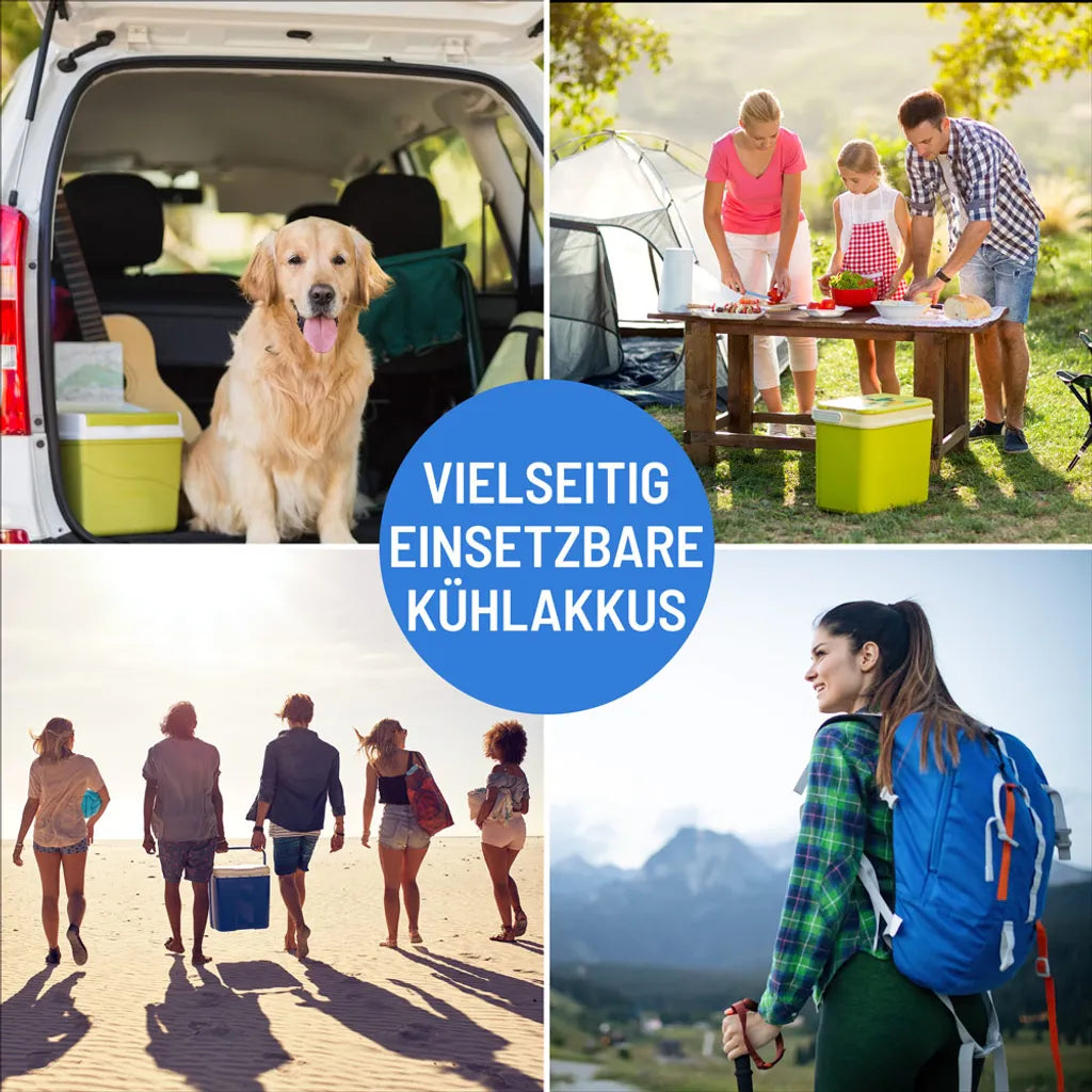  Deuba Kühlakku Set 12 Stunden Flach Je 200ml Für Kühltasche Kühlbox Outdoor Kühlelement Kühlpack Cool Pack Kühlakkus, Anzahl:12er Set