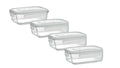  Glas Frischhaltedose Set Mit Deckel - 4x Vorratsdosen - Auslaufsicher Hitzebeständig Kältebeständig - Glasbehälter Boxen