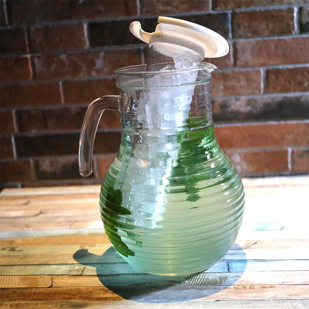  1x Kadum Karaffe Krug Mit Deckel Aus Polycarbonate Bruchfest Und Kratzfest In Echtglasoptik 3 Liter