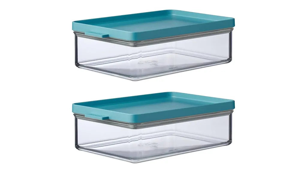  Mepal 2er Set Kühlschrankdose Omnia Frühstück 1,2L - Nordic Green 106418092400 + Gratis 4er Set EKM Living Edelstahl Trinkhalme