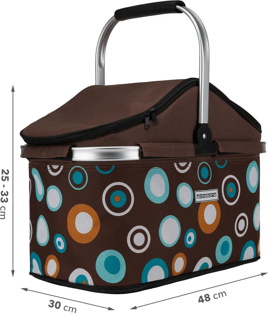  Kühlkorb 25 Liter Braun Hellblau - Dunkelbraun