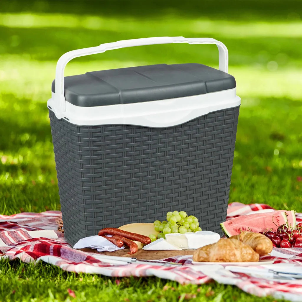  HI 66409 Kühlbox 24 Liter In Rattan-Optik Anthrazit