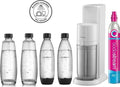  SODASTREAM DUOBICB - Weiße DUO-Maschine Pack 4 Flaschen (2 DUO-Dekanter + 2 Fuse LV) + 1 CQC-Austauschzylinder
