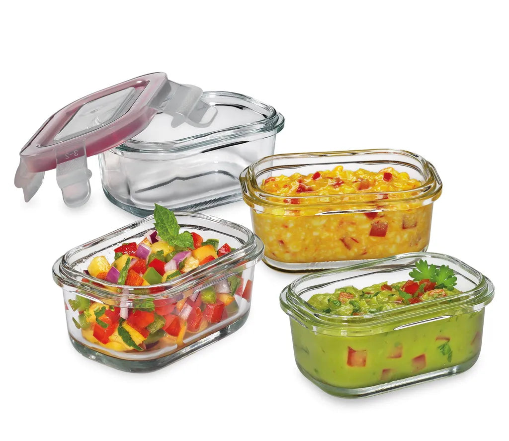  Küchenprofi Vorratsdose MINI 120 Ml Rechteckig Glas Vorratsbehälter
