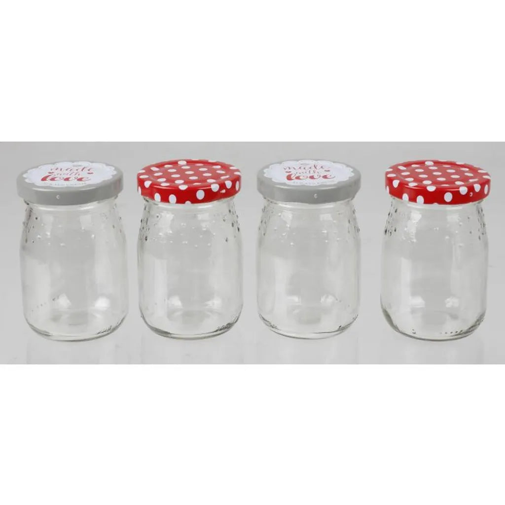 Omega 8x Einmachgläser 200ml Set 4er Vorrat Einwecken Konserven Gurken Schraubdeckel