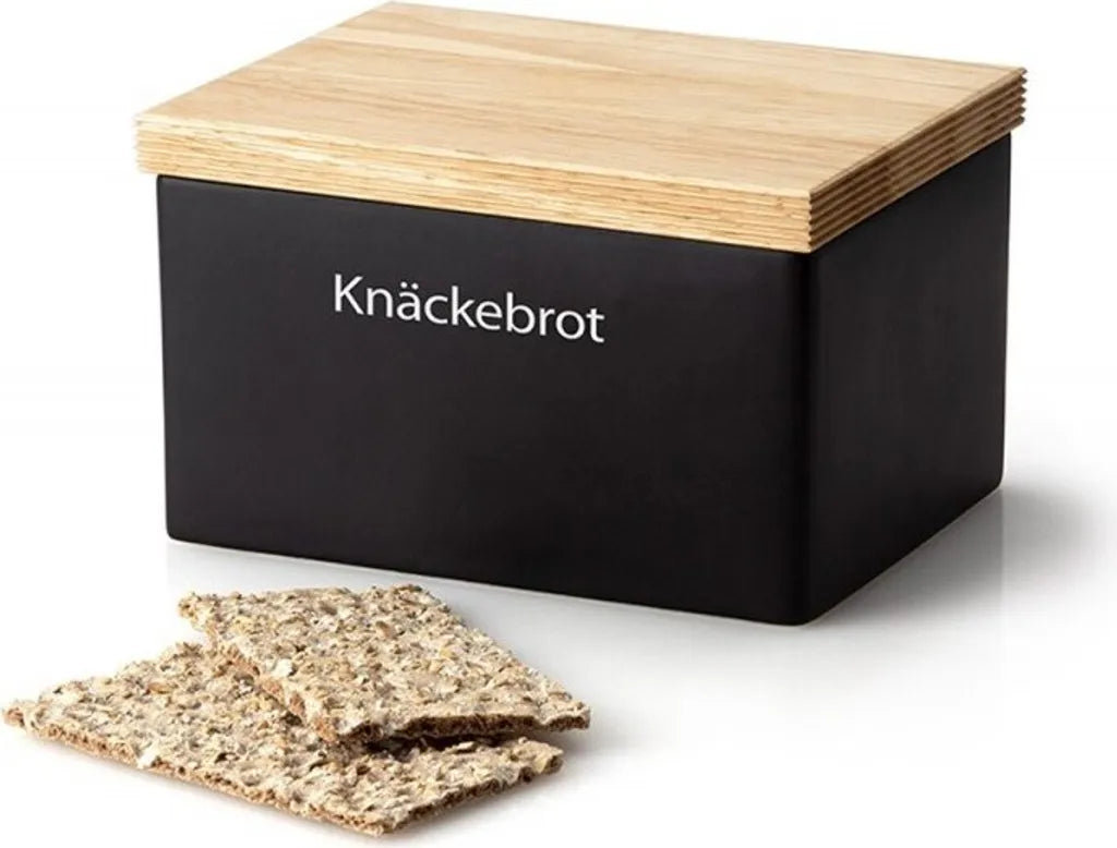  Continenta | Vorratsdose Knäckebrot Keramik Schwarz