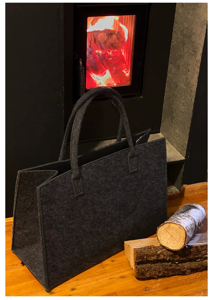  Heimtexland ® Allzweck Filztasche Shopper Tragetasche Filz Einkaufstasche Einkaufskorb Kaminholz Korb Aufbewahrung XL Tasche Typ717 Anthrazit