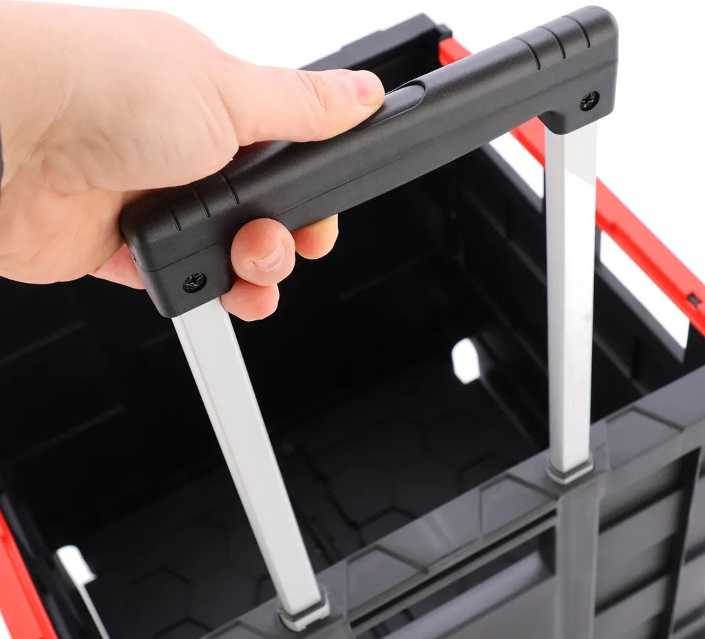  Einkaufswagen Korb Transporter Einkaufstrolley Mit Räder Klappbarer Teleskopgriff Aluminium Kunststoff 40 X 36 X 95 Cm Klappwagen