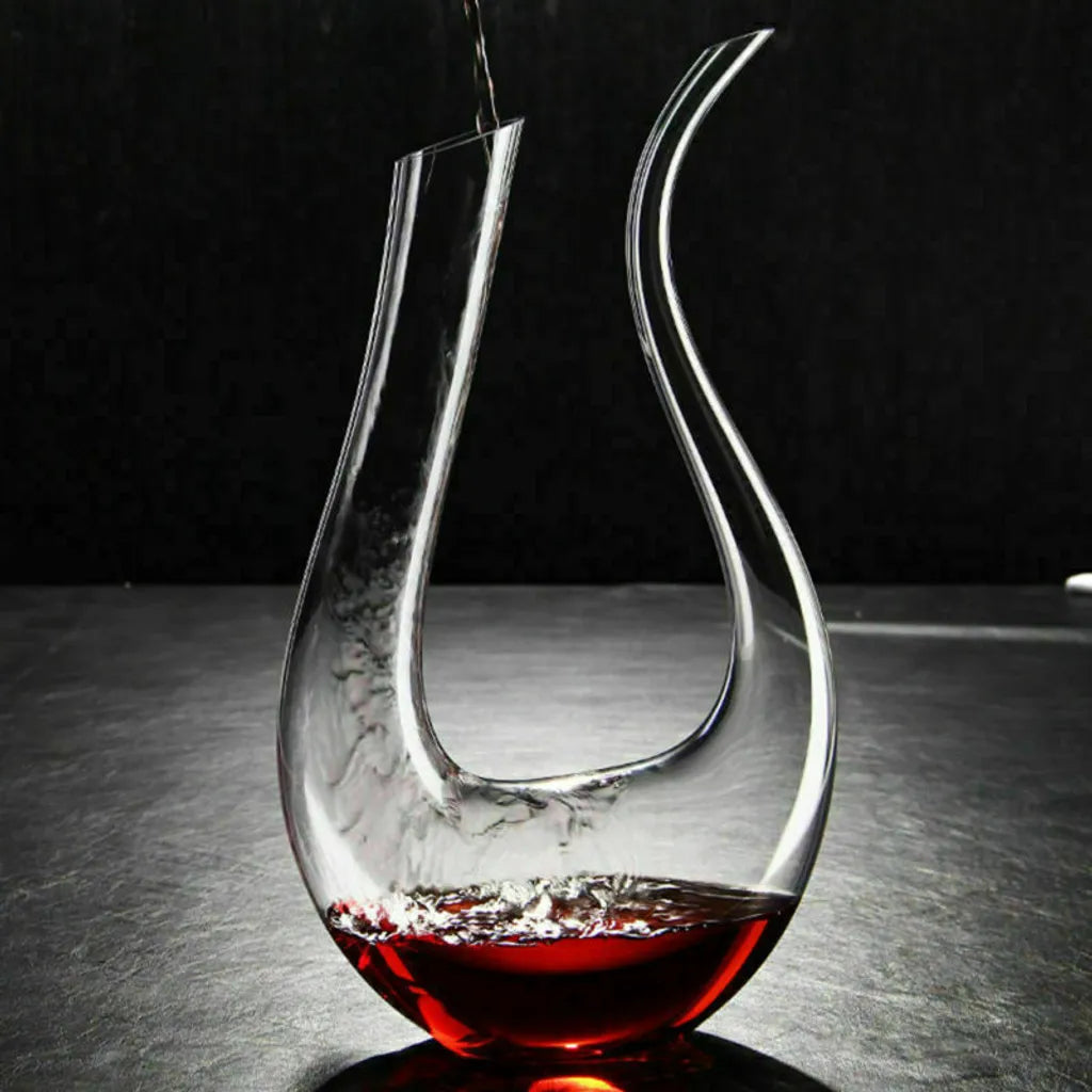  1500 Ml U Förmige Weinkaraffe Bleifreie Kristallglas Weinausgießer Rotweinkaraffe