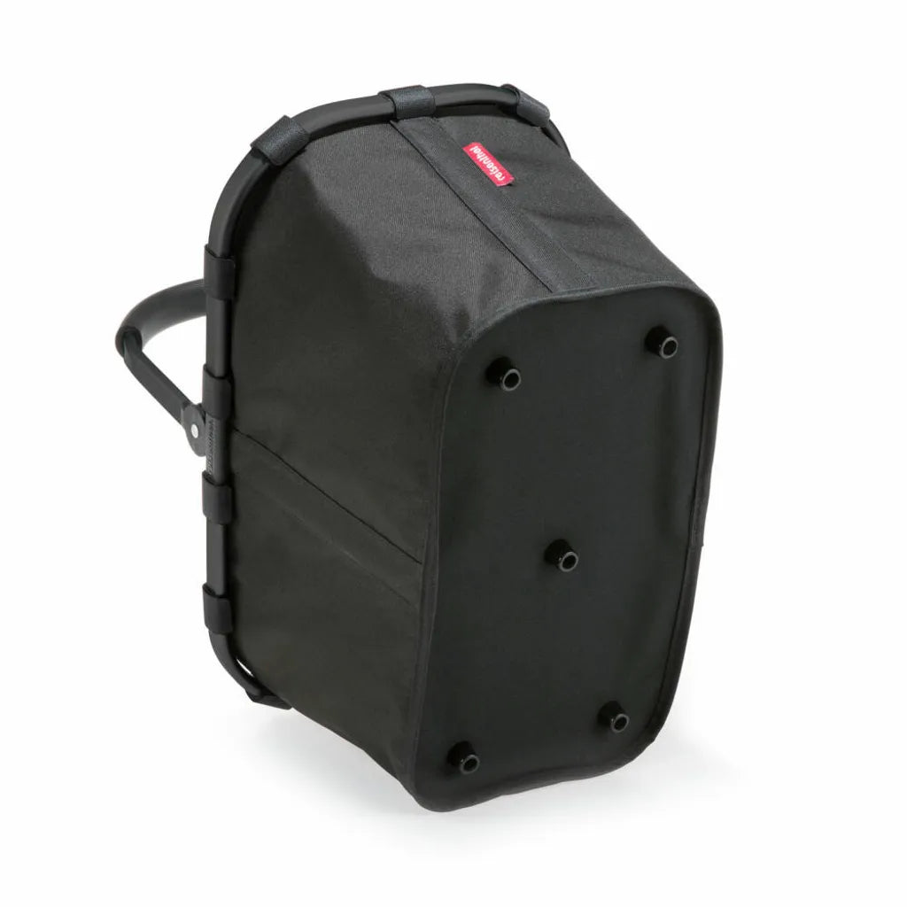  Reisenthel Carrybag Mit Cover, 2-tlg., Einkaufskorb, Deckel, Abdeckung, Korb, Polyestergewebe, Frame Black / Black, 22 L