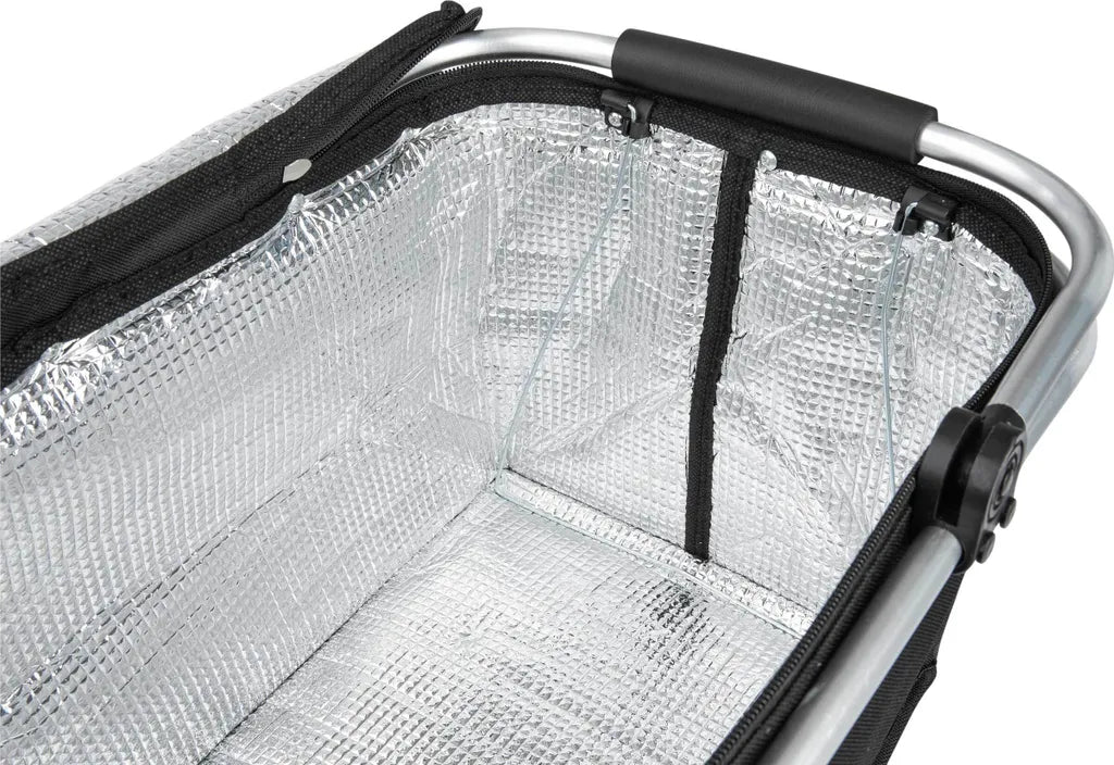  ONVAYA® Einkaufskorb Faltbar Mit Kühlfunktion | Schwarz | Faltkorb Mit Deckel | Isolierkorb | Einkaufstasche | Klappkorb | Thermokorb Klappbar