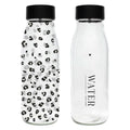  2er Set Karaffe Mit Deckel LEO + WATER H. 26cm 1000ml Glas Bastion Collections