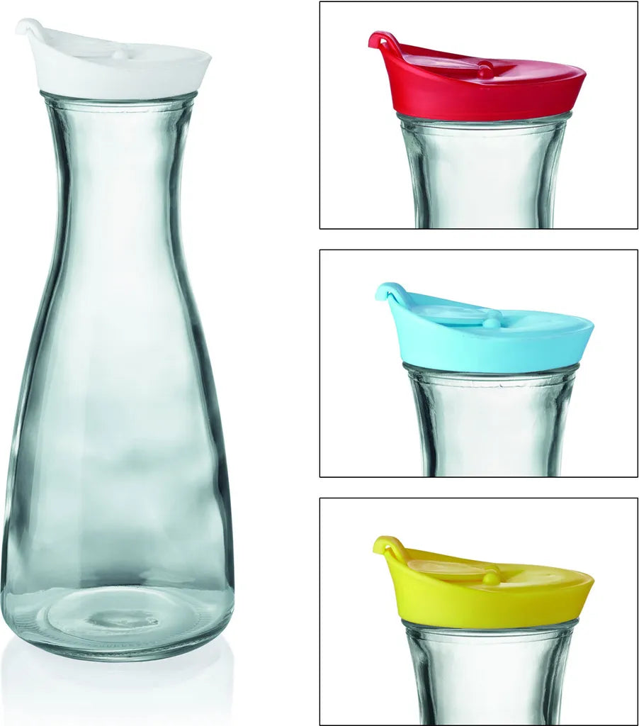  Karaffe Mit Deckel, 1,0 Ltr., Weiß, Glas : Karaffe Mit Deckel, 1,0 Ltr., Weiß, Glas Variante: Karaffe Mit Deckel, 1,0 Ltr., Weiß