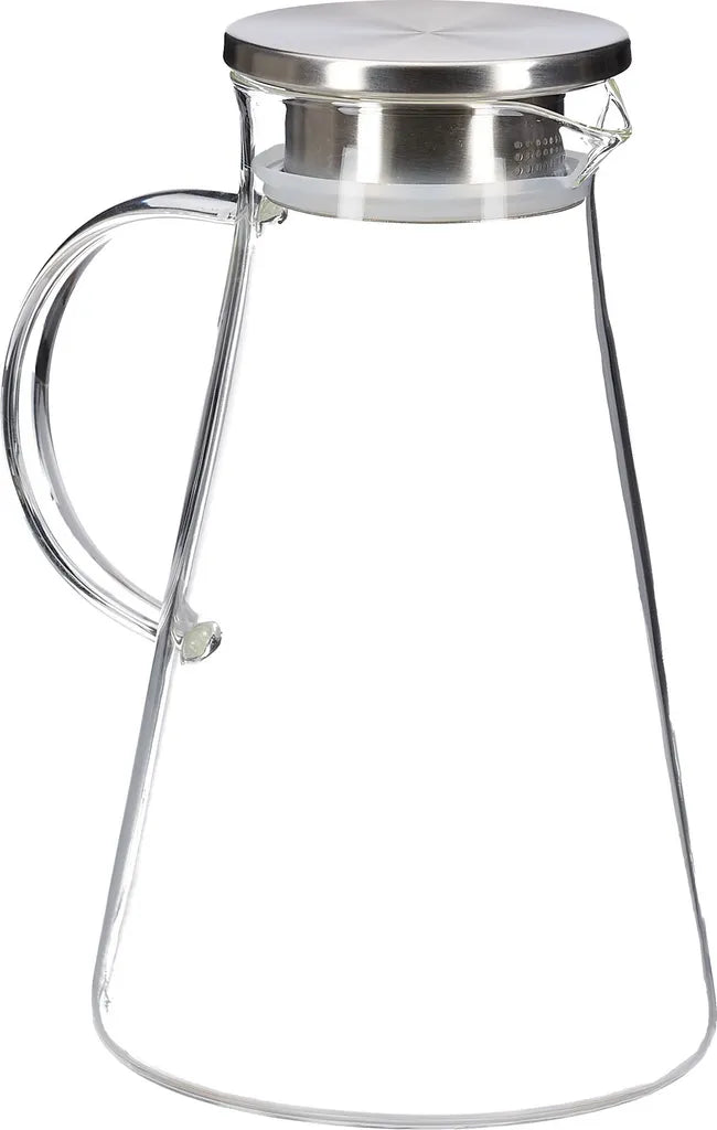  Relaxdays Glaskaraffe Mit Deckel 1,8 Liter