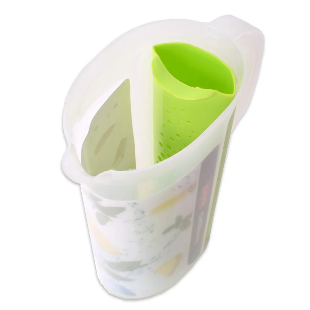  Curver Kunststoff Karaffe Kanne Saftkrug Wasserkaraffe Siebeinsatz 2 Liter Grün