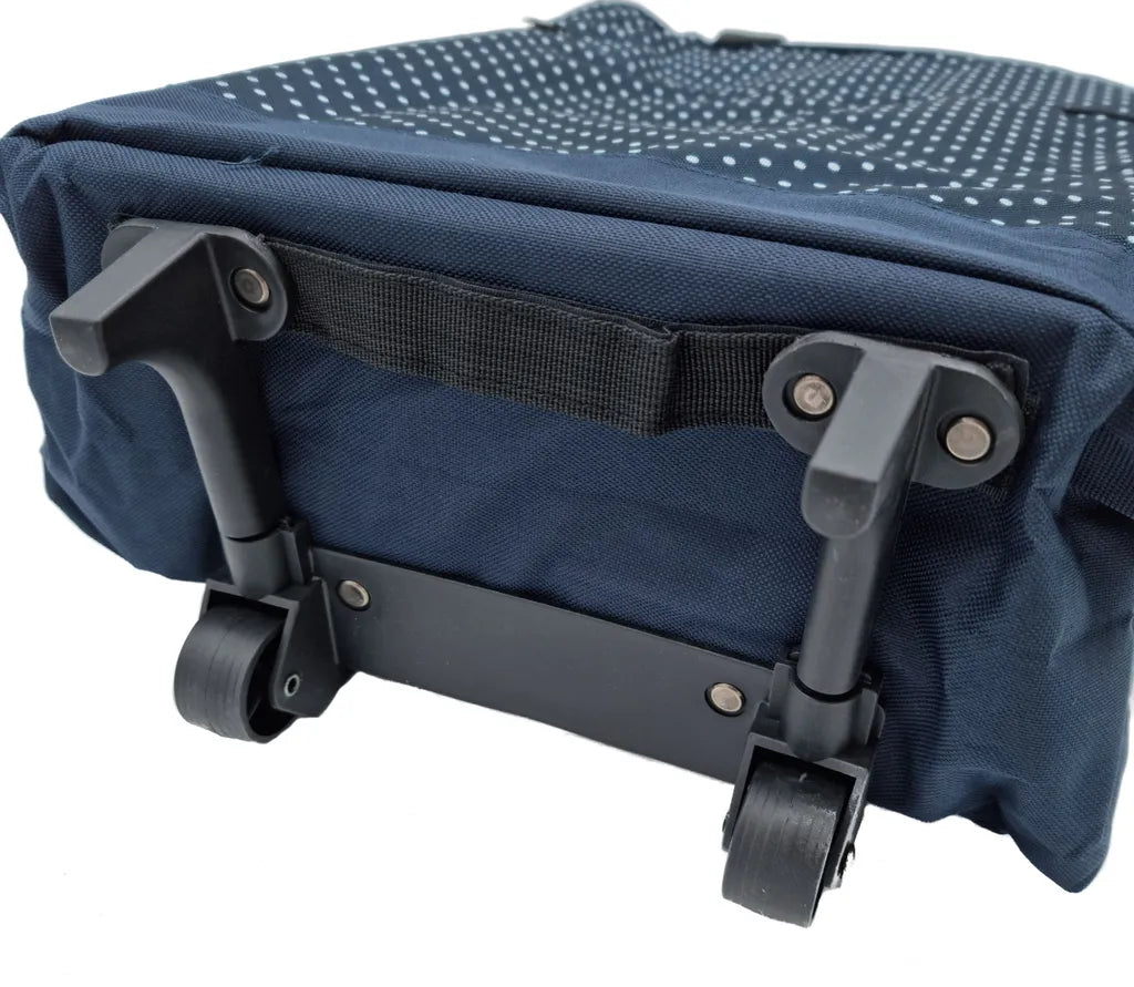  Einkaufstrolley ISO Mit Teleskopgriff - Blau - Fahrbare Kühltasche Einkaufswagen Handwagen Hackenporsche Mit Rollen
