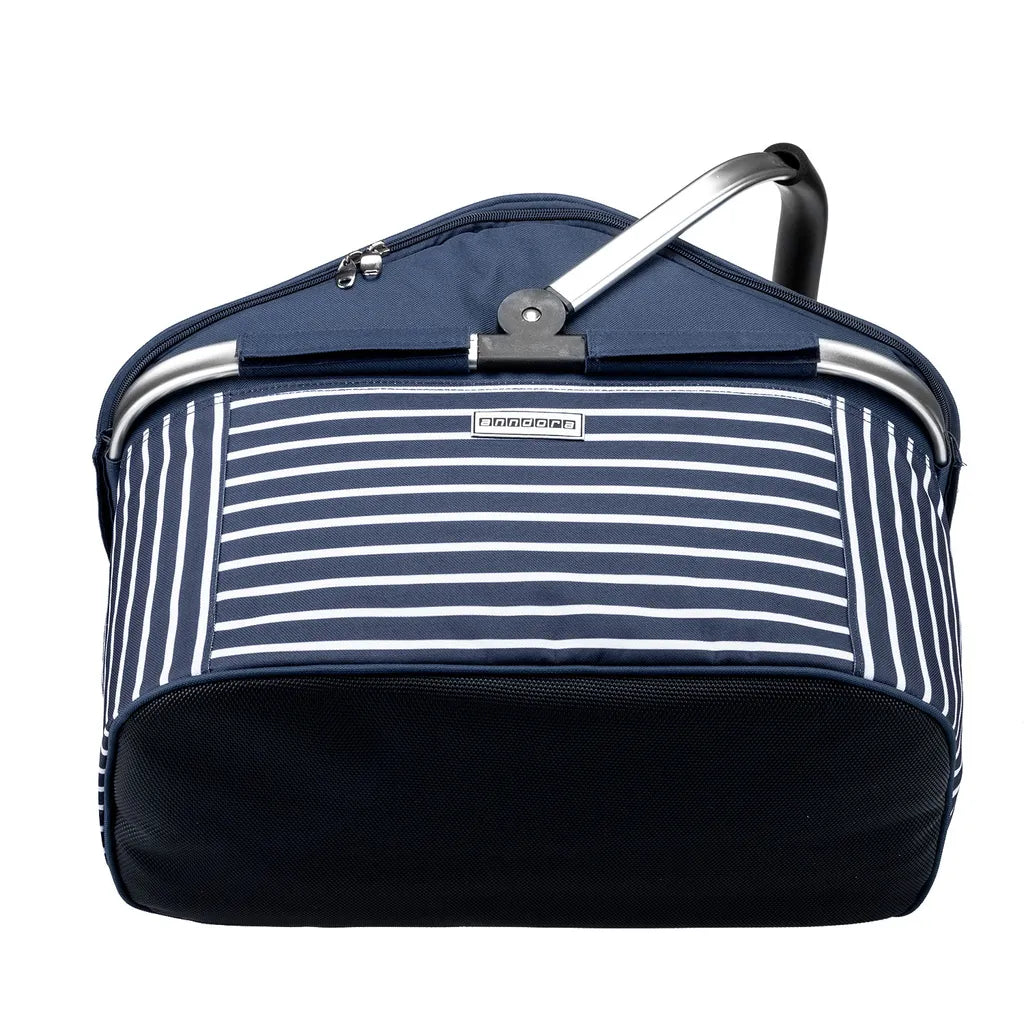  Kühlkorb Isolier Einkaufskorb Navy AHOI + 3 Kühlakkus - Blau Navy