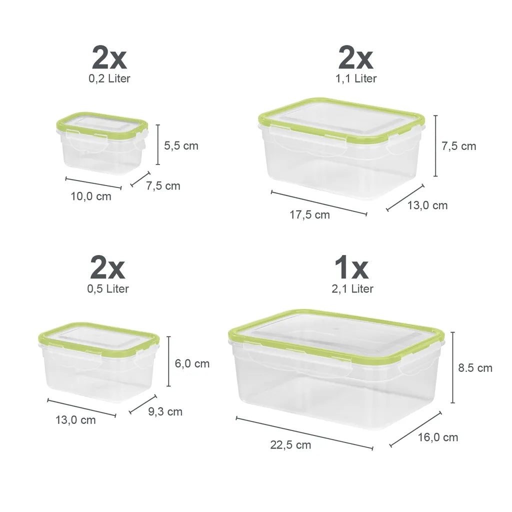  Frischhaltedosen Set Klick-It Gefrierdosen Lunchbox Brotdose Dose 14 Tlg. Klar