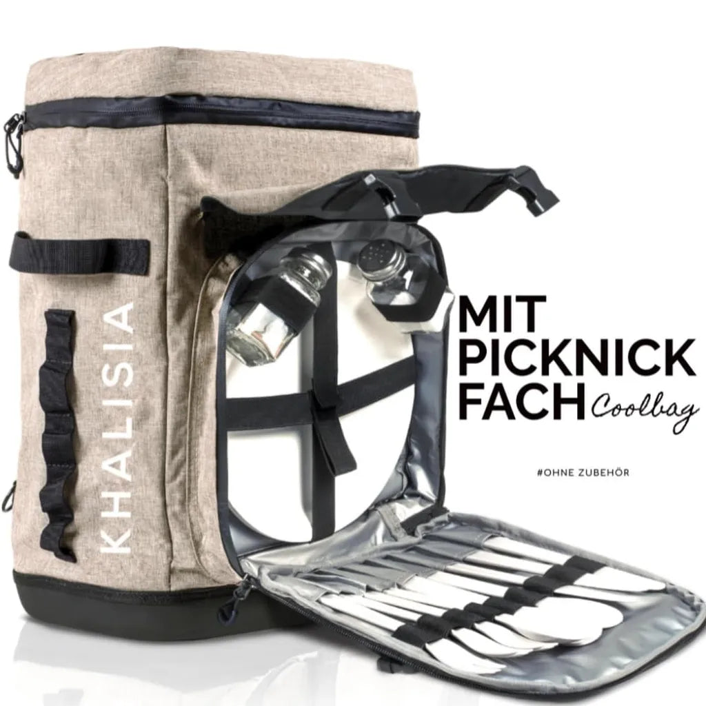  KHALISIA Kühltasche - Fahrradtasche Für Gepäckträger - Einsetzbar Als Gepäckträgertasche - Fahrrad Rucksack - Picknicktasche - Lunchtasche - Thermotasche Hält Kalt & Warm