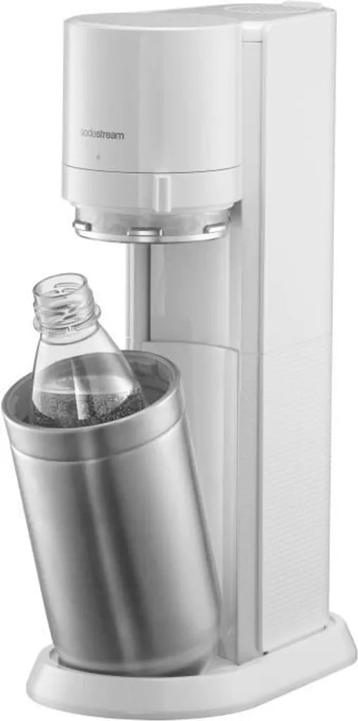  SODASTREAM DUOBICB - Weiße DUO-Maschine Pack 4 Flaschen (2 DUO-Dekanter + 2 Fuse LV) + 1 CQC-Austauschzylinder