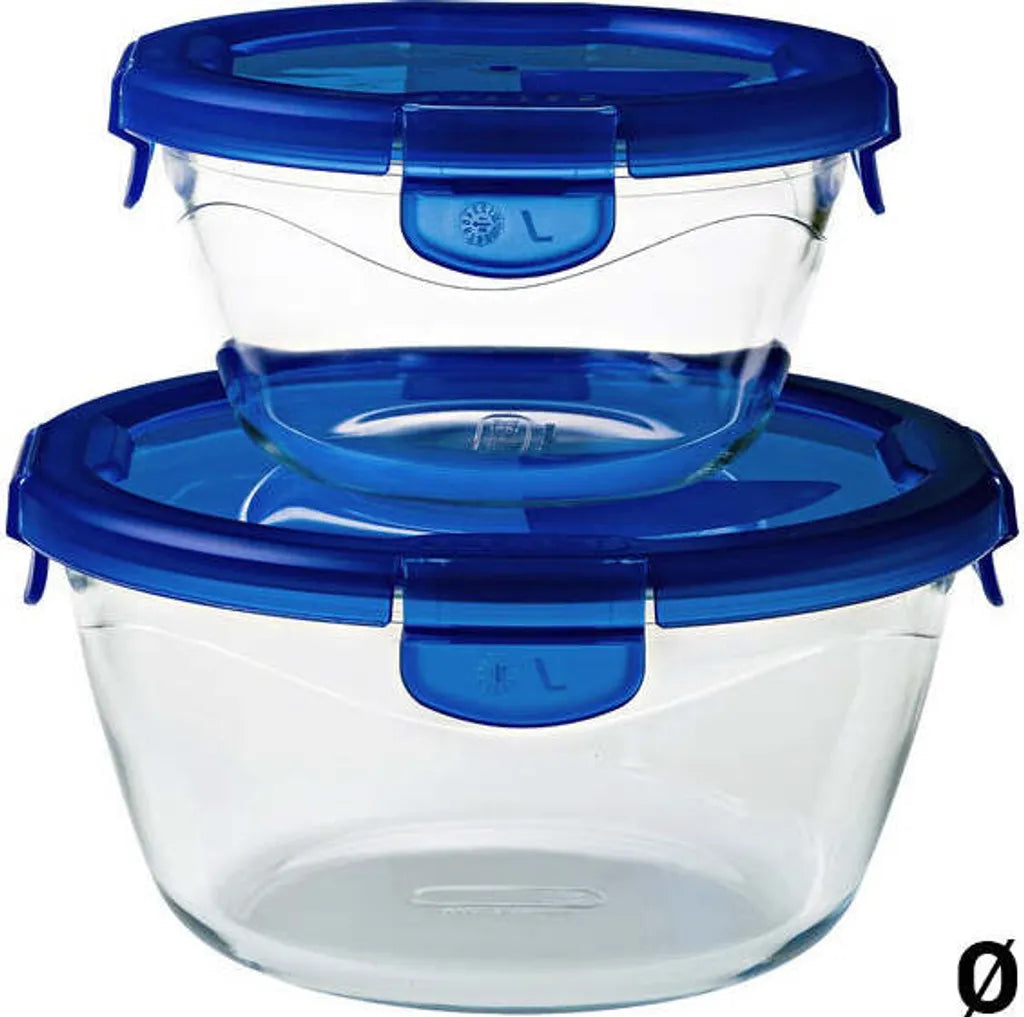  Pyrex Cook & Go Glas Runde Schüssel Mit Deckel 0.7L
