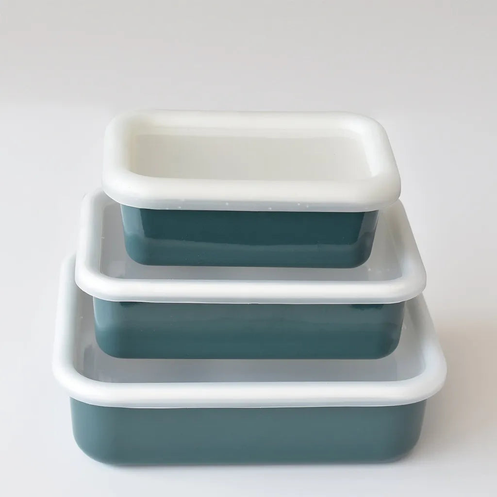  HoneyWare Frischhaltedose Color Line L 1,35l Flach Petrol Emaille
