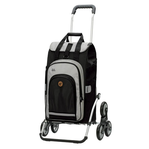  Andersen Shopper Royal Treppensteiger Alu Klappbar Mit Rad Ø 3 X 13cm Und 62 Liter Tasche Hydro 2.0 Schwarz Mit Kühlfach