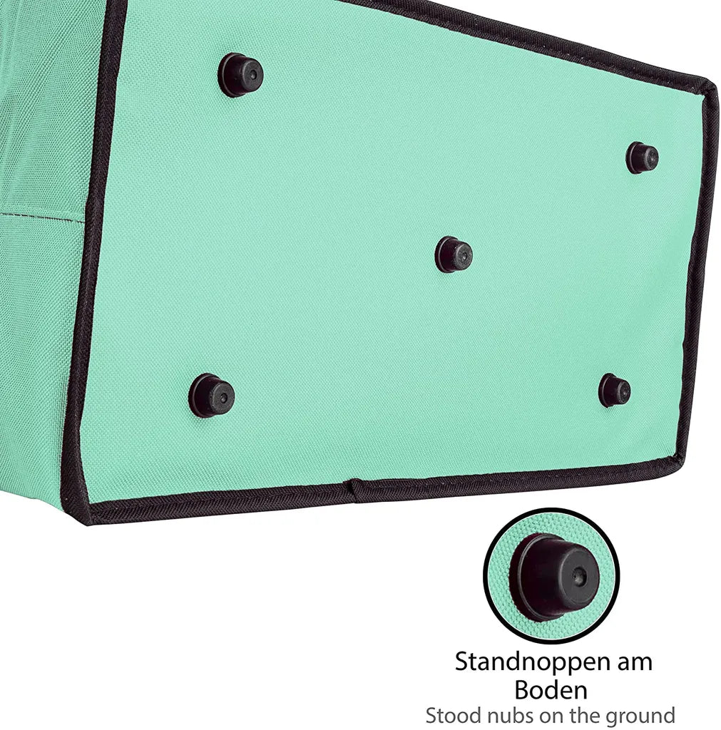  ONVAYA® Einkaufskorb Faltbar Mit Kühlfunktion | Mint | Faltkorb Mit Deckel | Isolierkorb | Einkaufstasche | Klappkorb | Thermokorb Klappbar