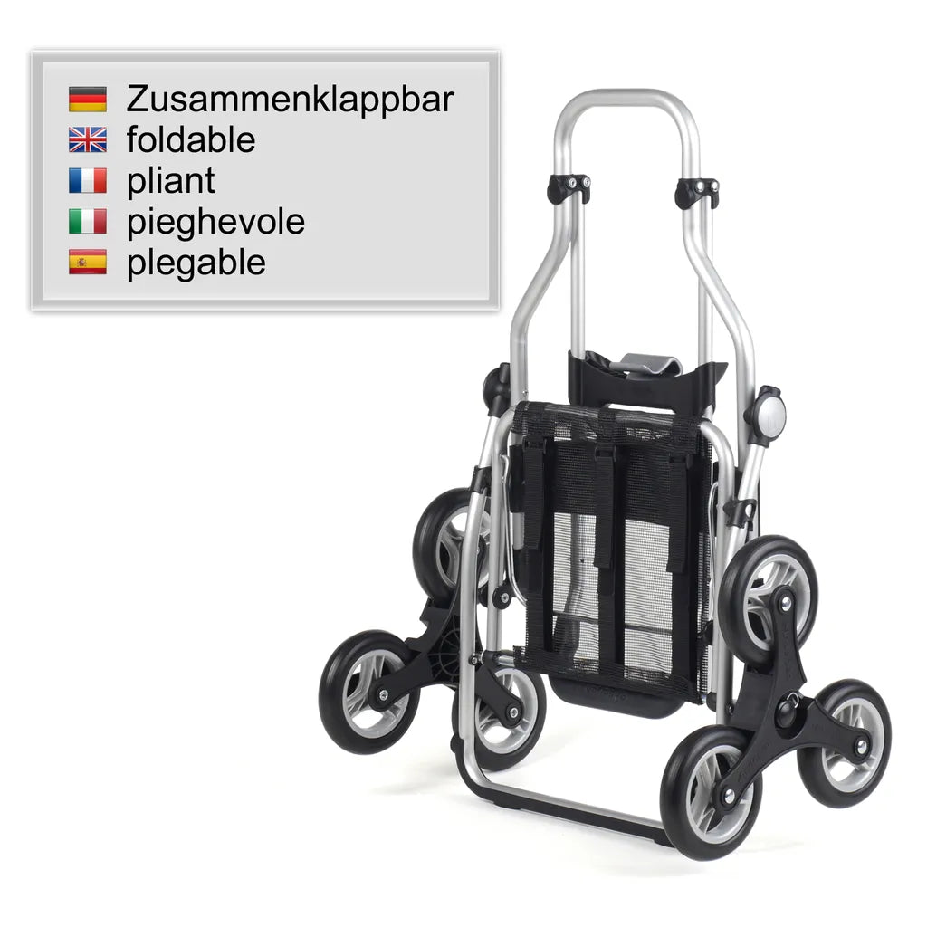  Andersen Shopper Royal Treppensteiger Alu Klappbar Mit Rad Ø 3 X 13cm Und 62 Liter Tasche Hydro 2.0 Schwarz Mit Kühlfach