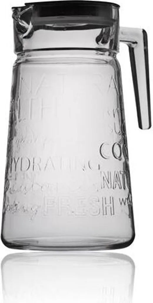 Pasabahce Glaskaraffe Krug Mit Deckel Saftkrug Wasserkrug 2L Kanne Wasser Saft City Pop