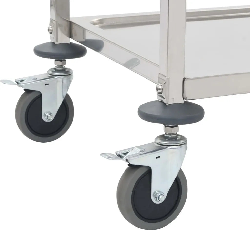  VidaXL 3-Stufiger Servierwagen 95x45x83,5 Cm Edelstahl