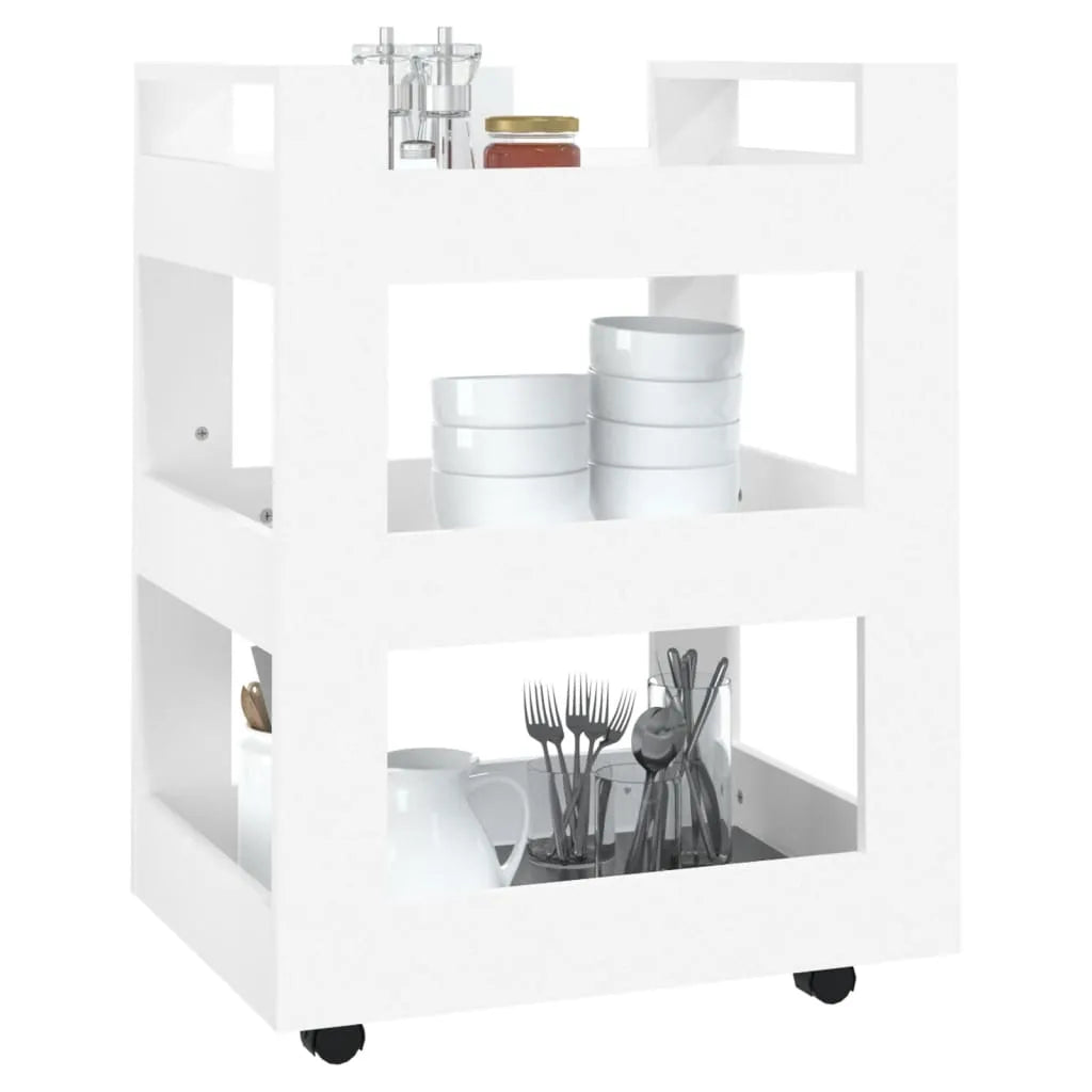  VidaXL Küchenwagen Weiß 60x45x80 Cm Holzwerkstoff