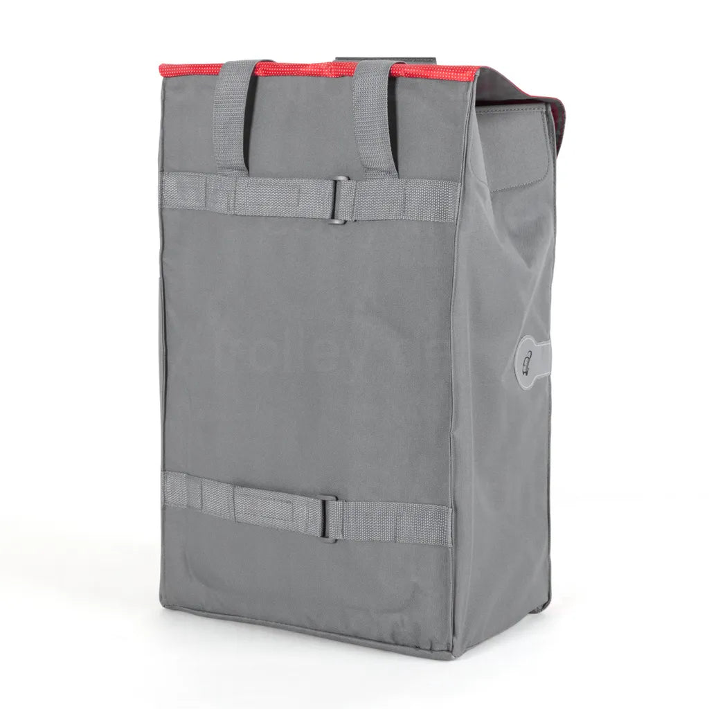  Andersen Einkaufstrolley Royal Mit Metallspeichenrad 25 Cm Und 45 Liter Einkaufstasche Wismar Grau/rot Mit Kühlfach, Stahlgestell Klappbar