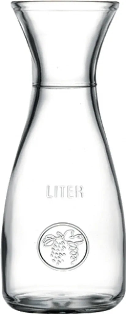  Glas Karaffe Bacchus 1L Mit Eichring Wasserkaraffe Weinkaraffe Saftkaraffe