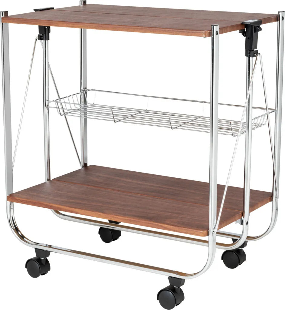 Wenko Servierwagen Dinett Deluxe Walnuss