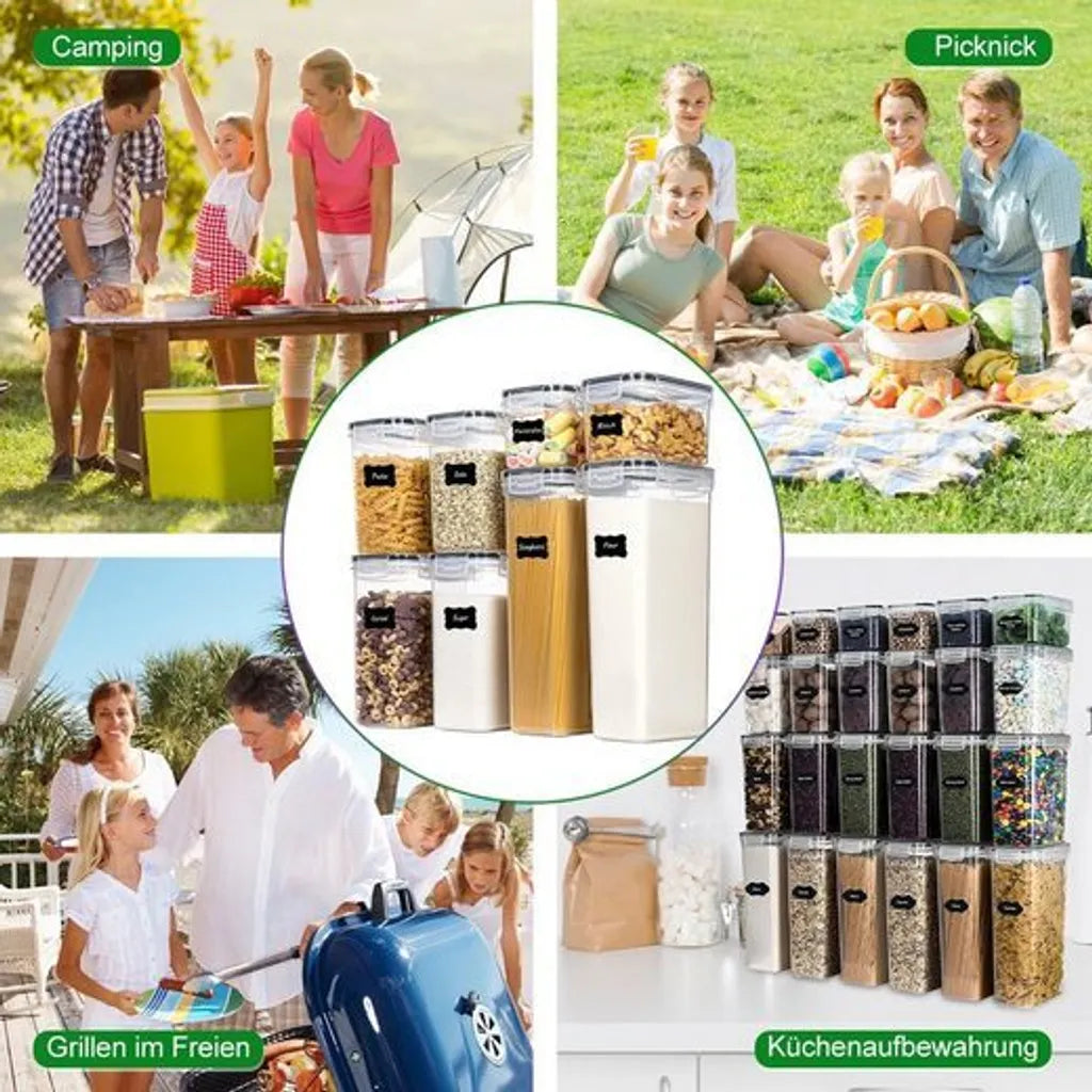  24er-set Vorratsdosen Set, Aufbewahrungsbox Mit Deckel, Schüttdose & Frischhaltedosen Küche Groß Vorratsdosen Luftdicht