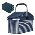  Kühlkorb Isolier Einkaufskorb Navy AHOI + 3 Kühlakkus - Blau Navy