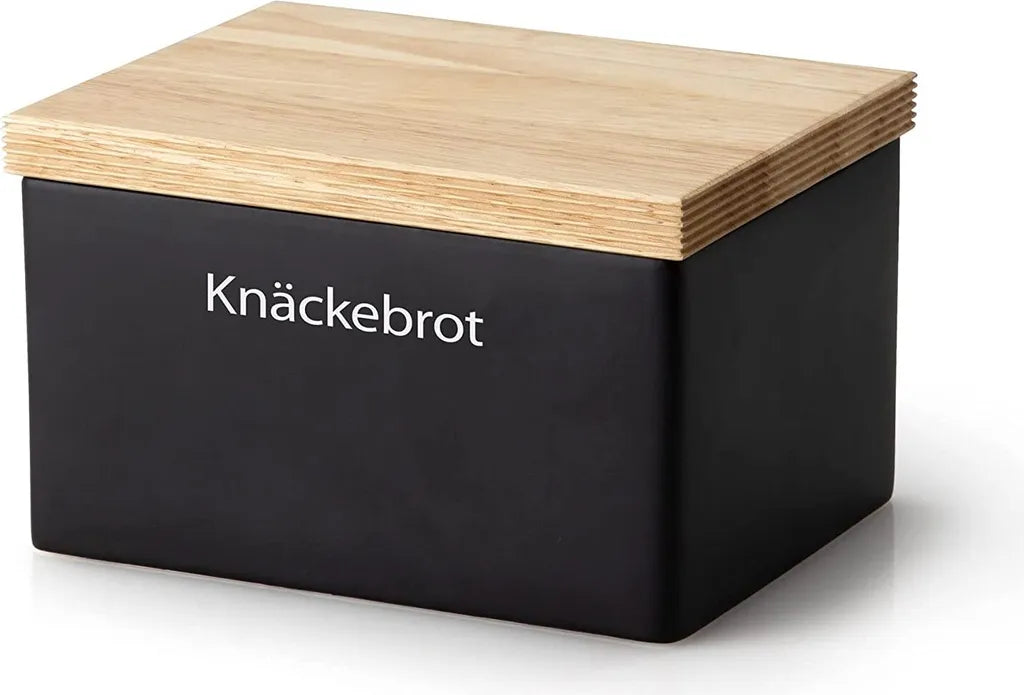  Continenta | Vorratsdose Knäckebrot Keramik Schwarz