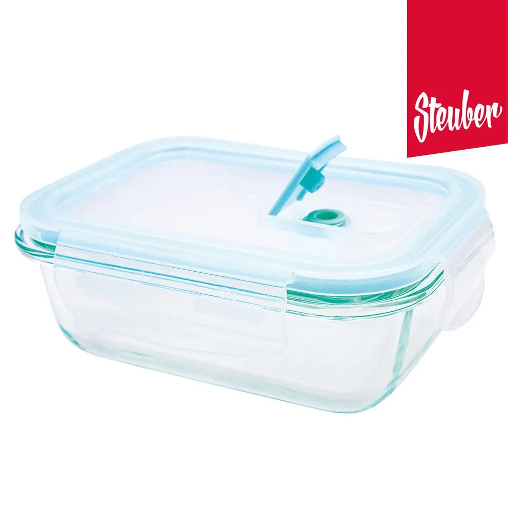  Steuber Cloc Frischhaltedose Aus Glas, 1860 Ml, Rechteckig, Glas Bis 400°C