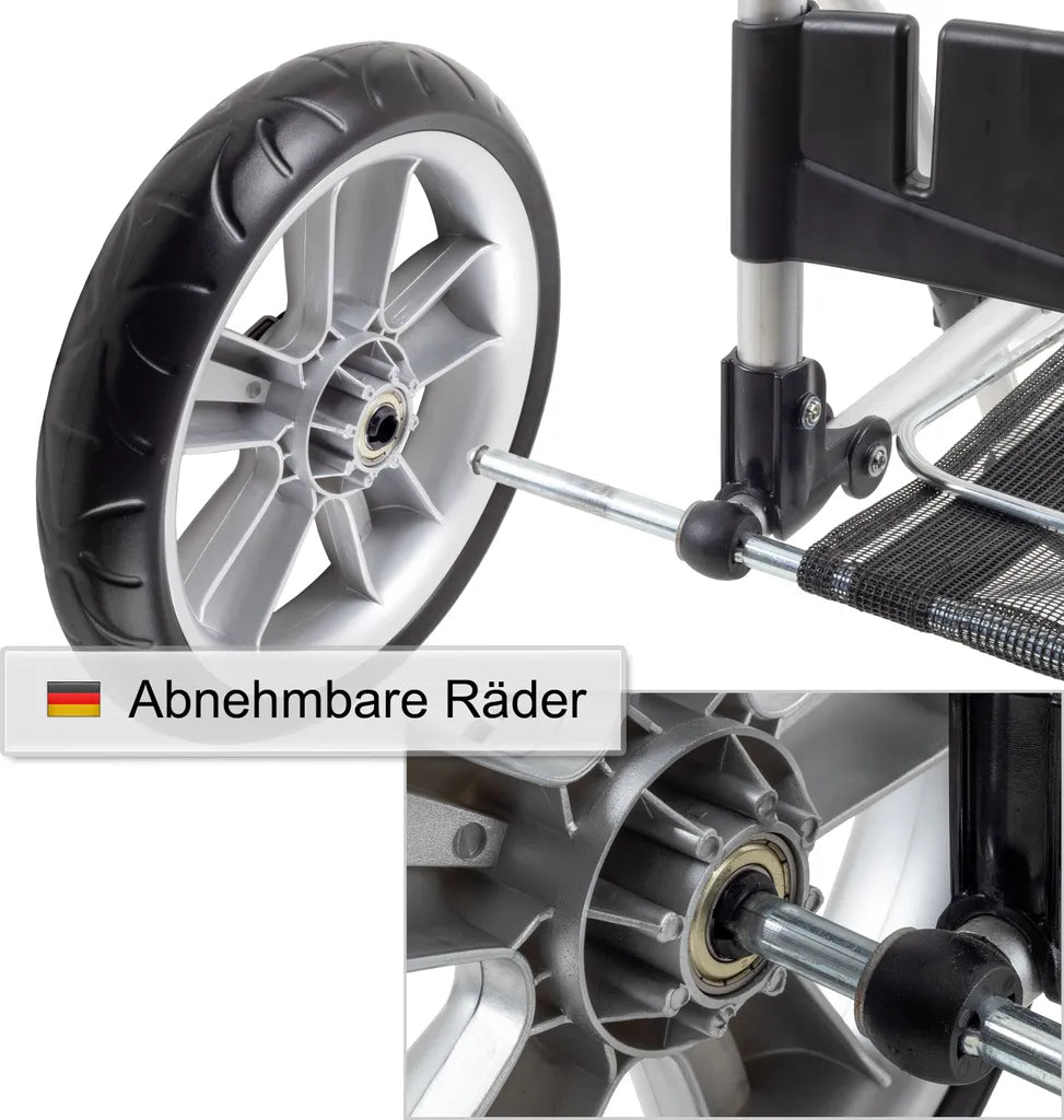  Andersen Royal Shopper Alu Klappbar Mit Kugellagerrad Ø 25 Cm Und 62 Liter Tasche Hydro 2.0 Grau Mit Kühlfach