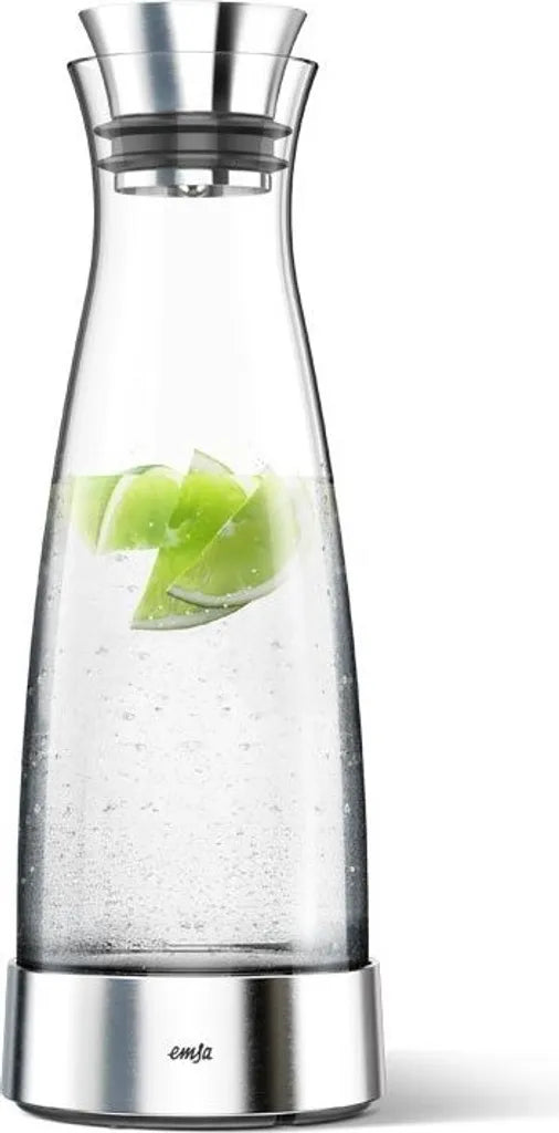  Emsa Kühlkaraffe FLOW Slim 1,0 Liter Glas / Edelstahl