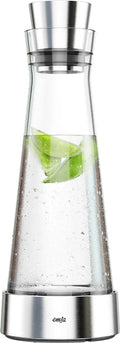  Emsa Kühlkaraffe FLOW Slim 1,0 Liter Glas / Edelstahl
