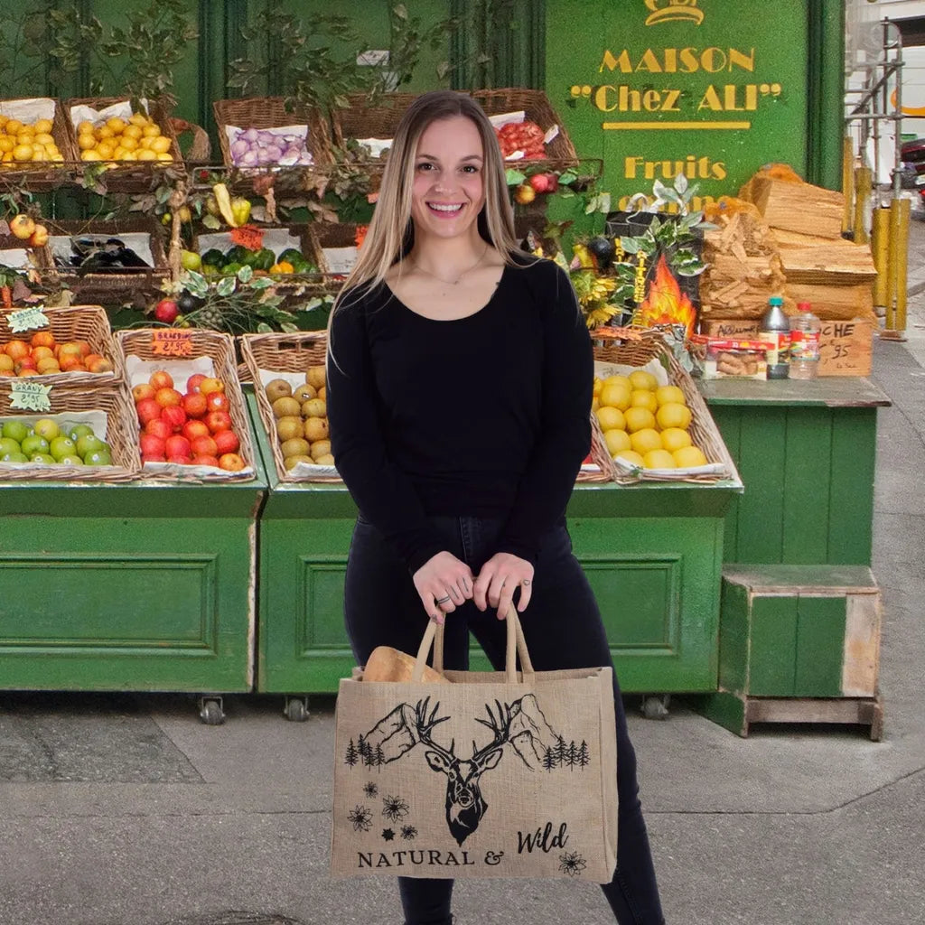  Domelo Damen Groß Einkaufskorb, 100% Jute Vegan Tasche, Shopper Korbtasche, Shopping Bag, Diese Handtasche Ist Nachhaltige Produkte, Strohtasche Strandtasche, Geschenke Für Frauen