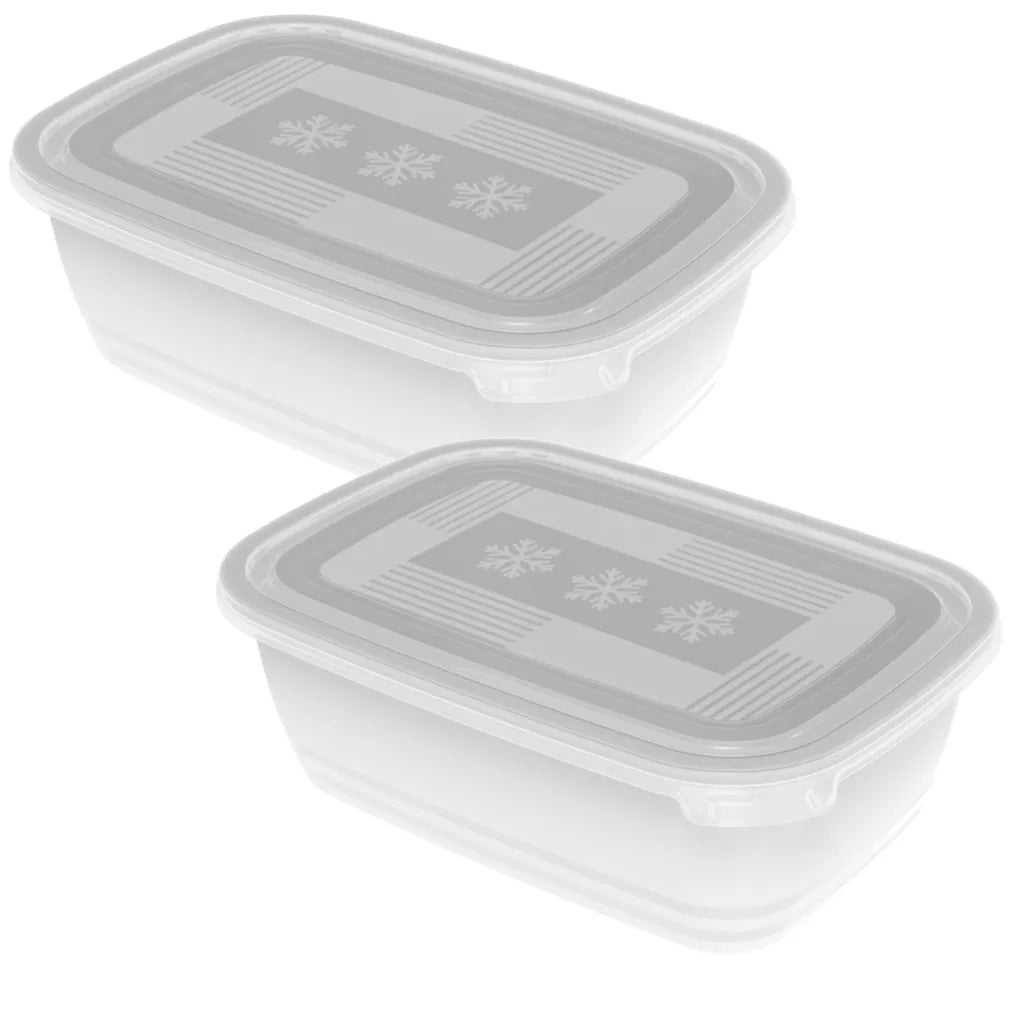 ROTHO Set Gefrierdosen 2 X 1.9 L FREEZE, Farbe:Transparent